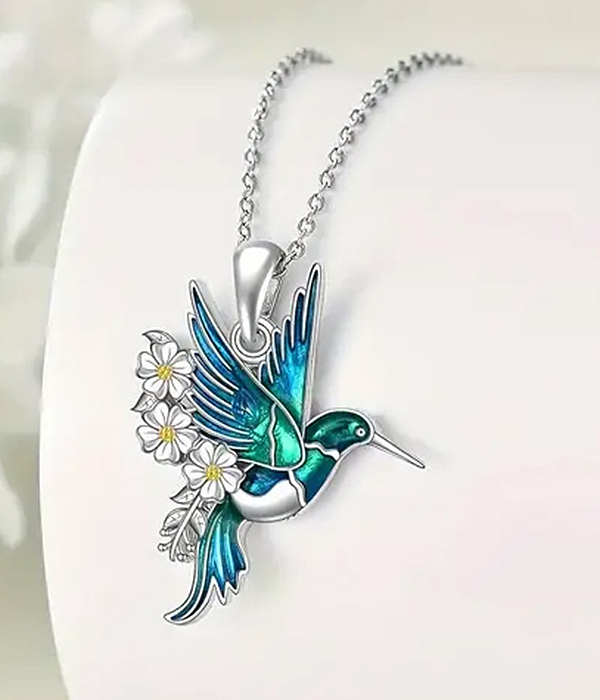 Hummingbird pendant necklace