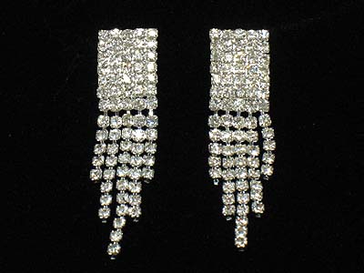 Boutique style rhinestone drop earring