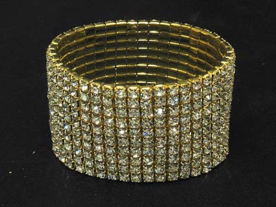 Rhinestone 10 lines stretch bracelet 