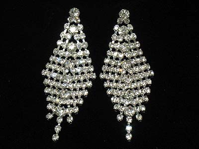 Boutique style rhinestone drop earring