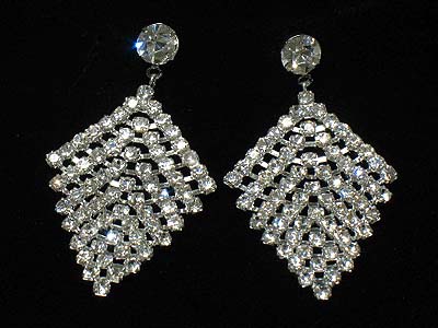 Boutique style rhinestone drop earring