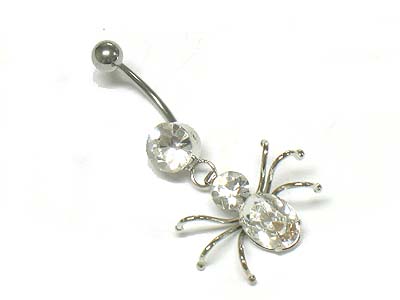 Crystal deco spider belly charm