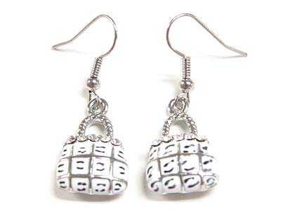 Crystal handbag earring