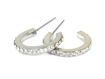 Crystal side arc earring