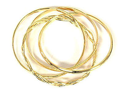 4 metal bangles set