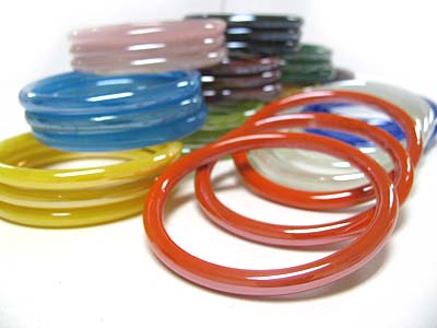 Sell by dozen - mixed color 3 dozen glass bangle set - total 36 pc mens jewelry