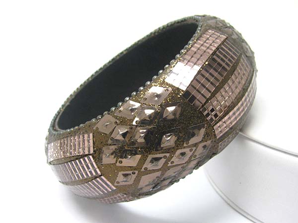 Glittering sequin deco fashion bangle