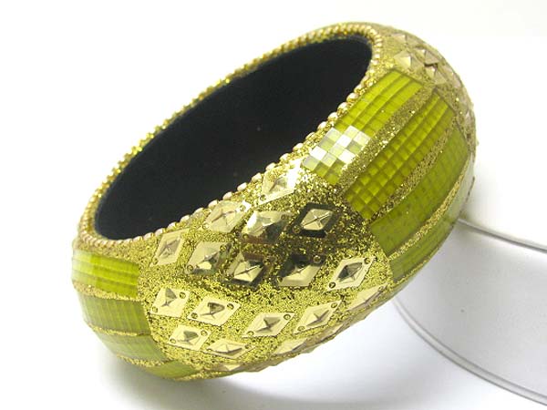 Glittering sequin deco fashion bangle