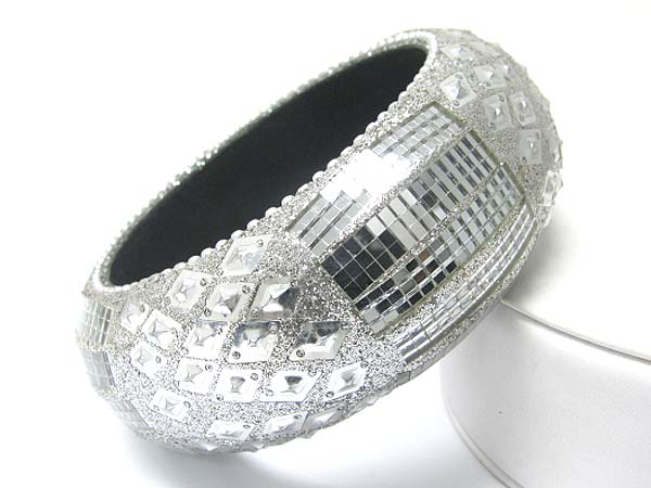 Glittering sequin deco fashion bangle