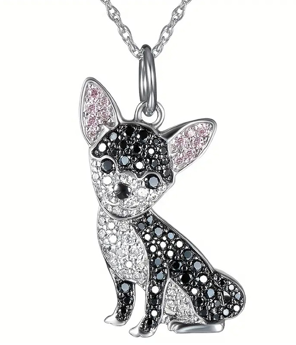 Pet lovers theme dog necklace - chihuahua