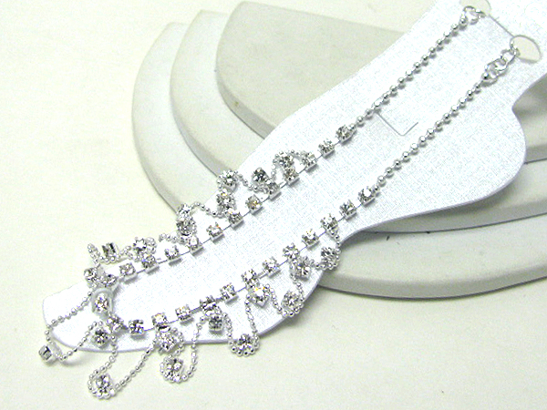 Rhinestone anklet