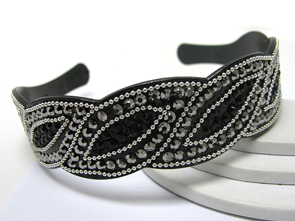 Crystal stud acrylic headband