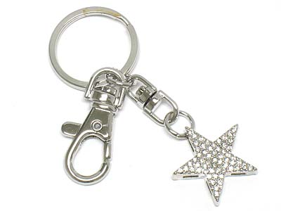 Crystal dense star charm key chain