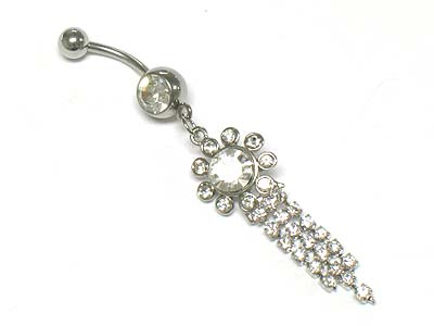 Crystal deco multi strand dangles belly charm