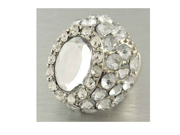 Crystal glamorous style stretch ring