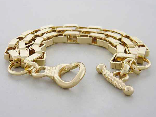 Three fashion patern chain bars bracelet