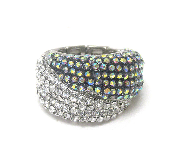 Crystal deco stretch ring