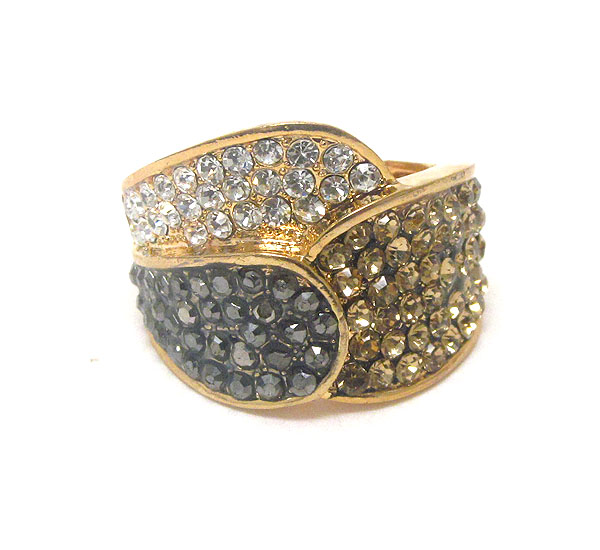 Crystal deco stretch ring