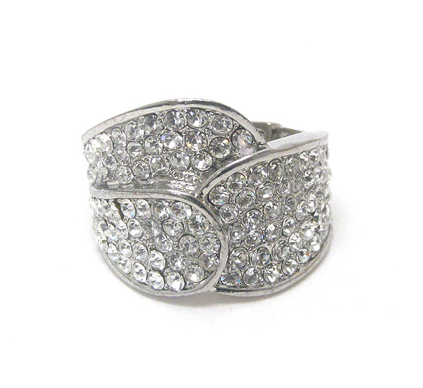 Crystal deco stretch ring