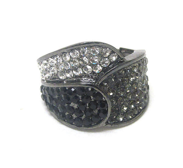 Crystal deco stretch ring