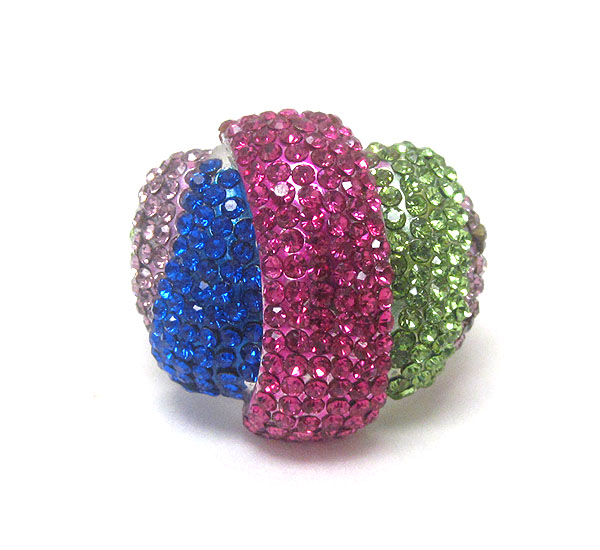 Crystal deco stretch ring