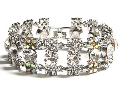 Crystal double line bracelet