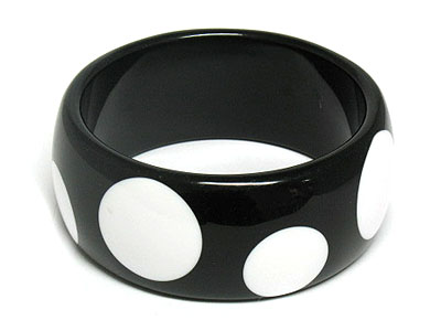 [ special price ] summer polka dot acryl bangle     