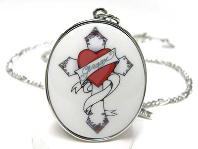 Formica tattoo pendant necklace