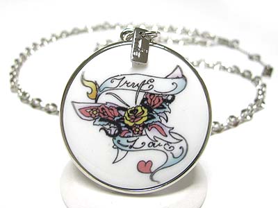 Formica tattoo pendant necklace 