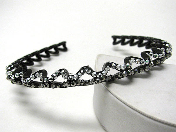 Crystal stud wave shape headband