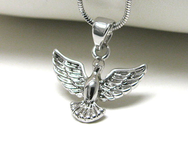 Made in korea whitegold plating big bird pendant neckalce