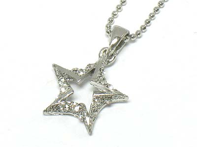 Crystal deco small star pendant necklace