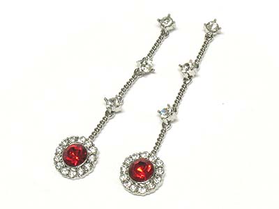 Swarovski crystal deco drop long earring