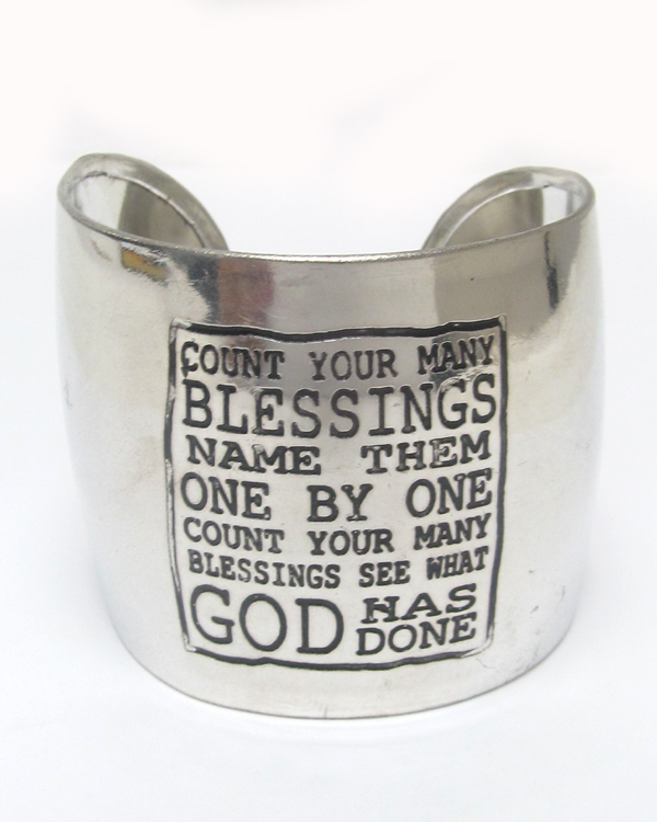 Count your blessings cuff bracelet