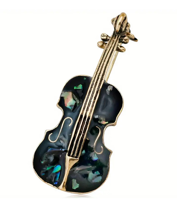 Abalone cello brooch