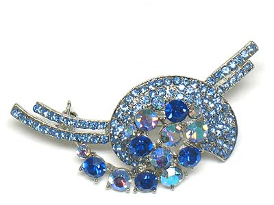 Crystal deco brooch