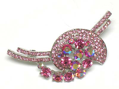 Crystal deco brooch