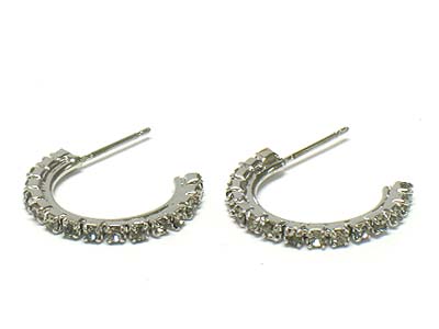 Crystal small arc earring