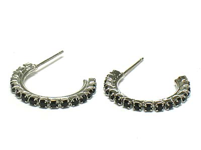 Crystal small arc earring