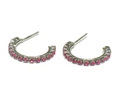 Crystal small arc earring