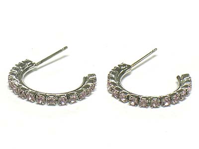 Crystal small arc earring