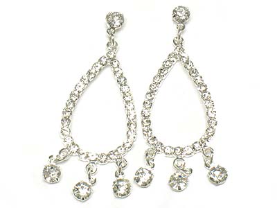 Rhinestone drop earring