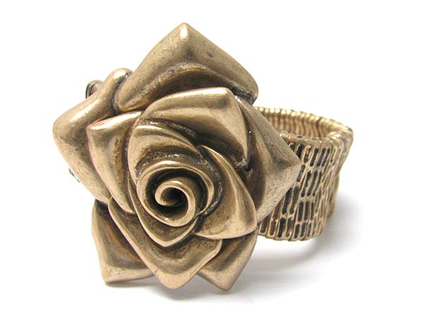 Metal flower top stretch bracelet