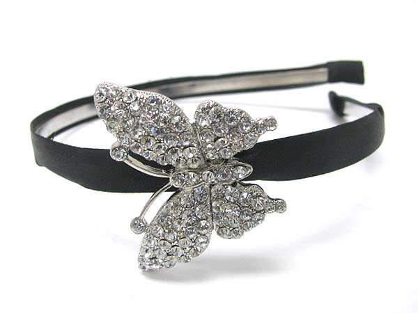 Crystal stud butterfly accent headband