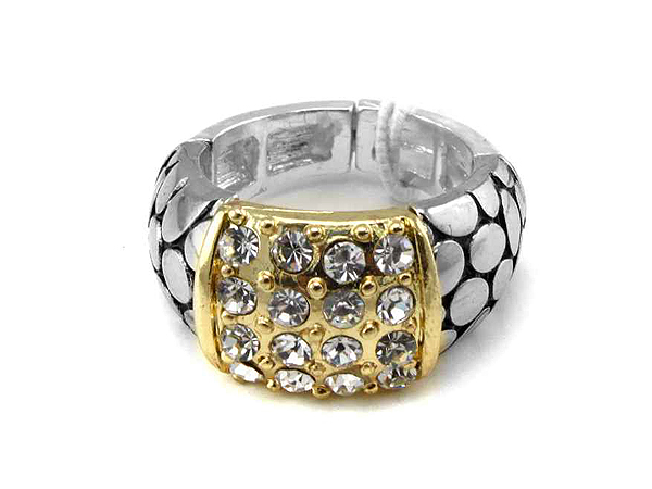 Crystal stud stretch ring