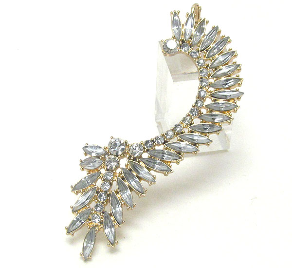 Multi shape crystal deco earcuff