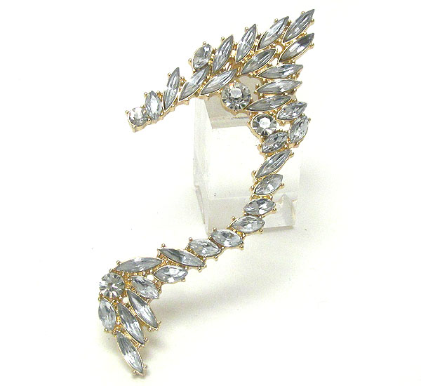 Multi shape crystal deco earcuff