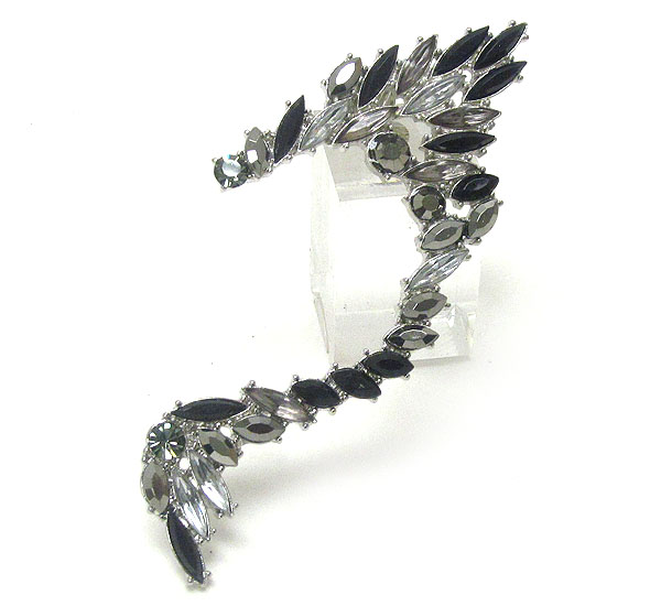 Multi shape crystal deco earcuff