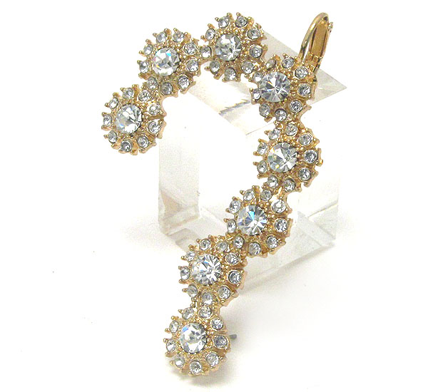 Crystal flower link deco earcuff