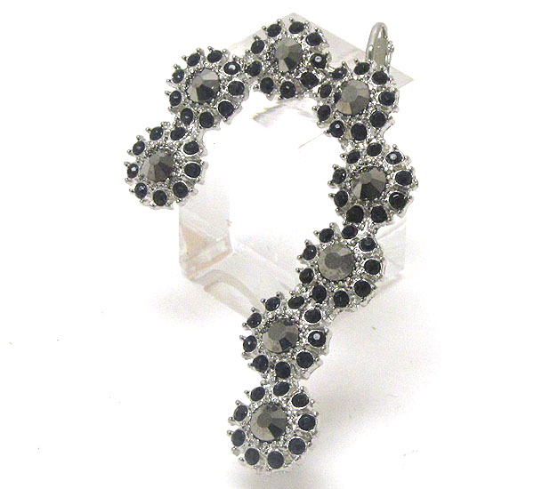 Crystal flower link deco earcuff